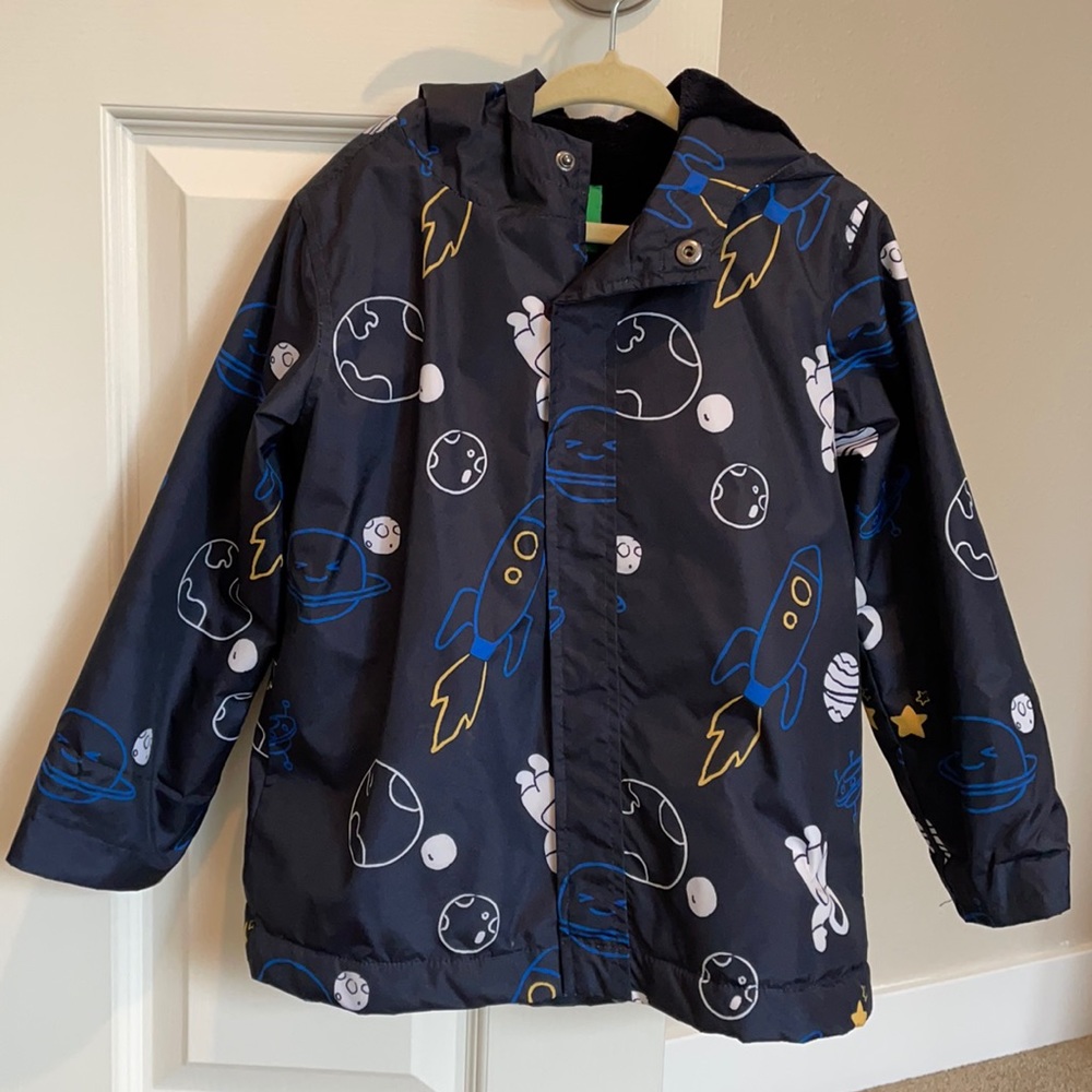4T Fleece lined Boys Rain Coat